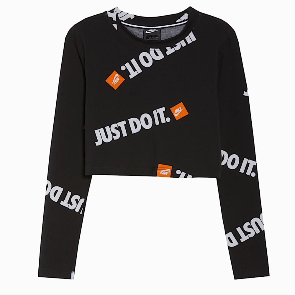 NWT Nike Cropped long sleeve multicolored size XS
